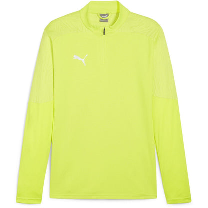 Yellow - Front - Puma Mens TeamFinal Quarter Zip Training Fleece Top