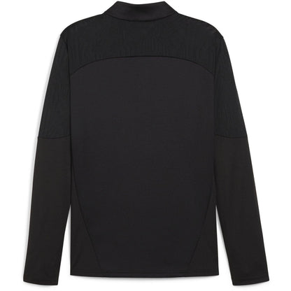 Black - Back - Puma Mens TeamFinal Quarter Zip Training Fleece Top