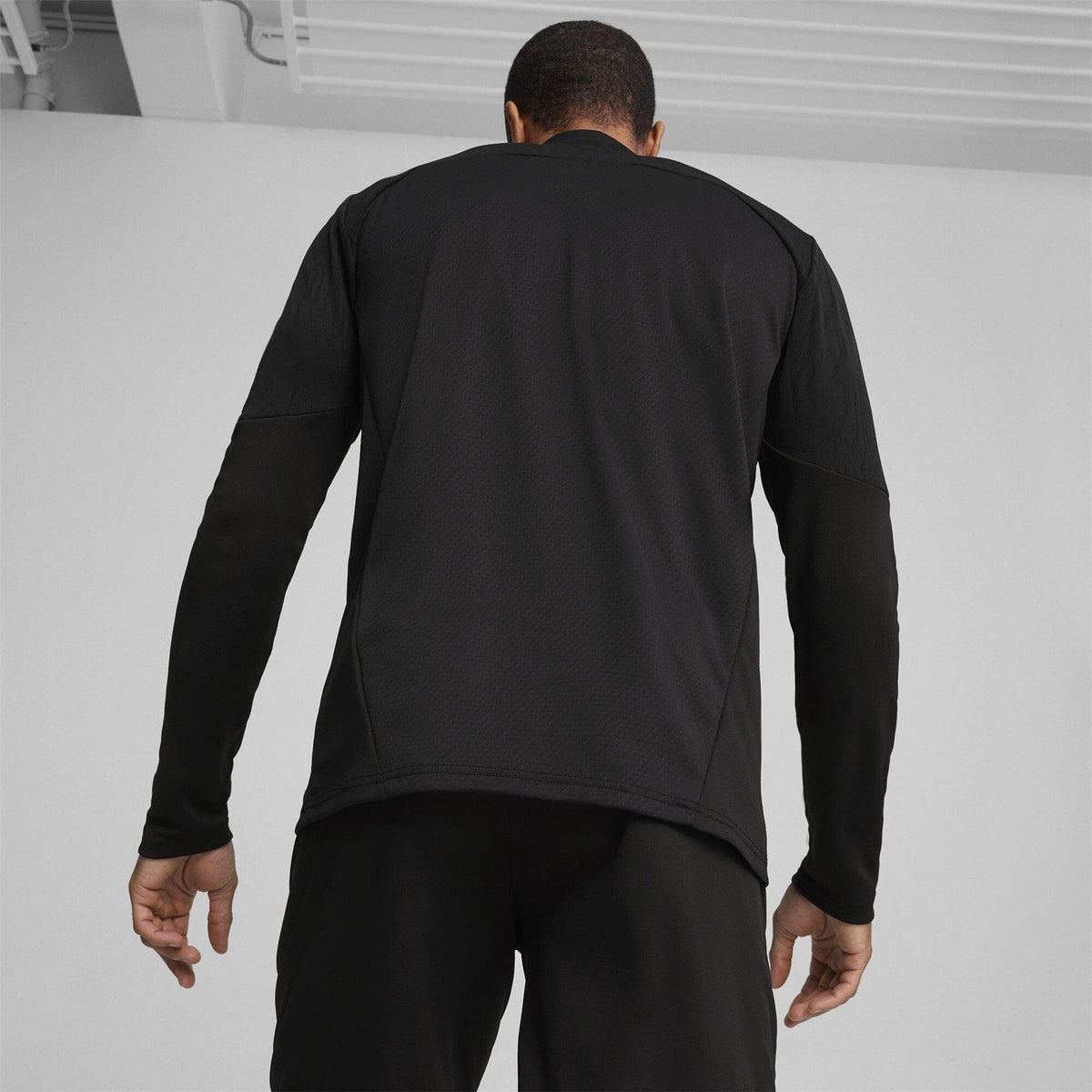 Black - Lifestyle - Puma Mens TeamFinal Quarter Zip Training Fleece Top