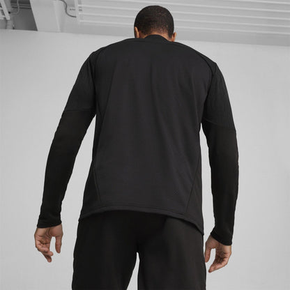 Black - Lifestyle - Puma Mens TeamFinal Quarter Zip Training Fleece Top