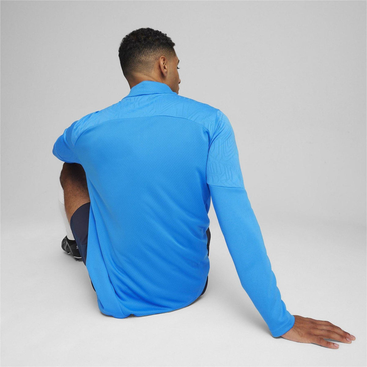 Blue - Lifestyle - Puma Mens TeamFinal Quarter Zip Training Fleece Top