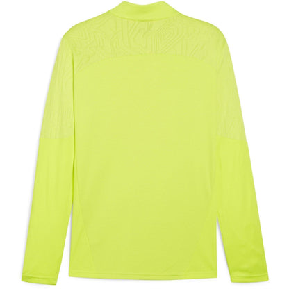 Yellow - Side - Puma Mens TeamFinal Quarter Zip Training Fleece Top
