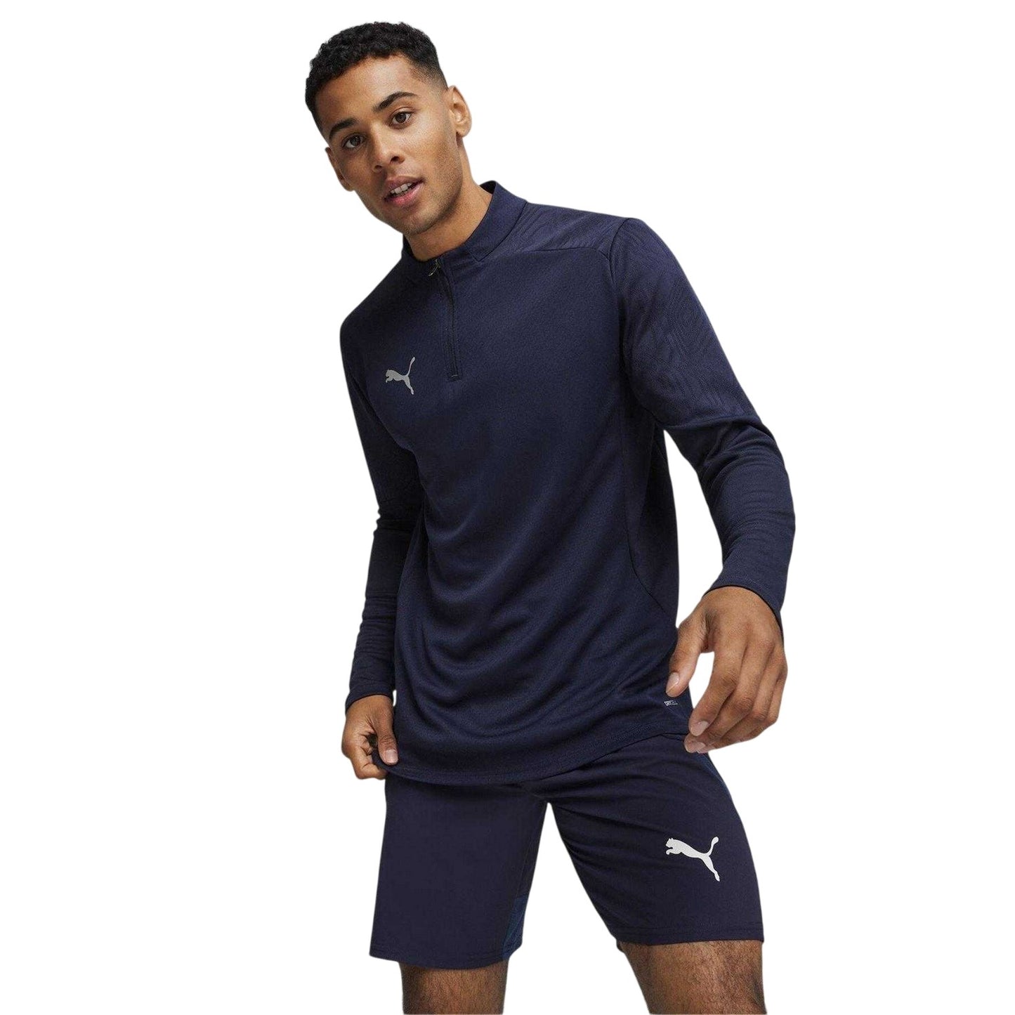 Navy - Lifestyle - Puma Mens TeamFinal Quarter Zip Training Fleece Top