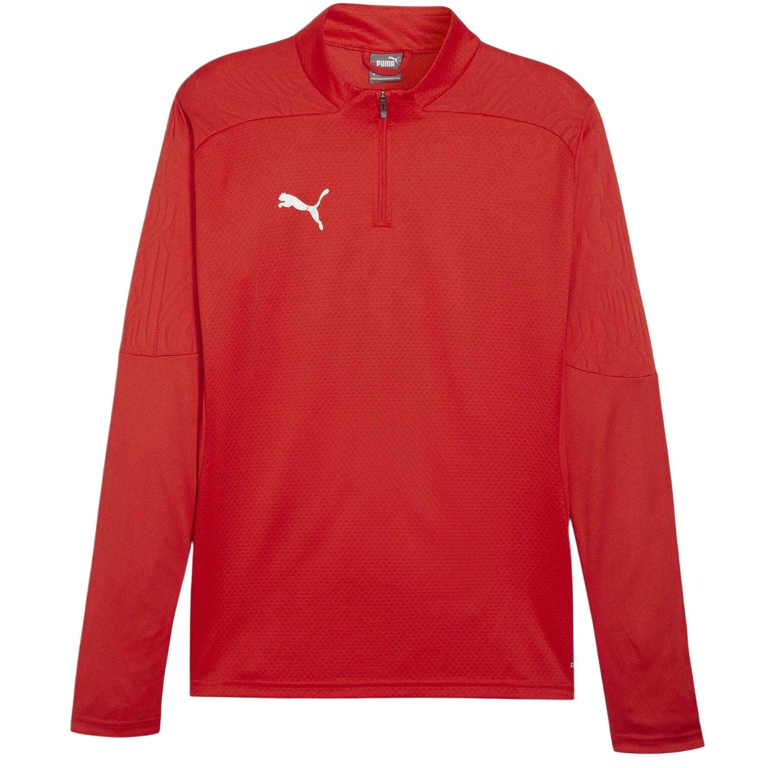 Red - Front - Puma Mens TeamFinal Quarter Zip Training Fleece Top