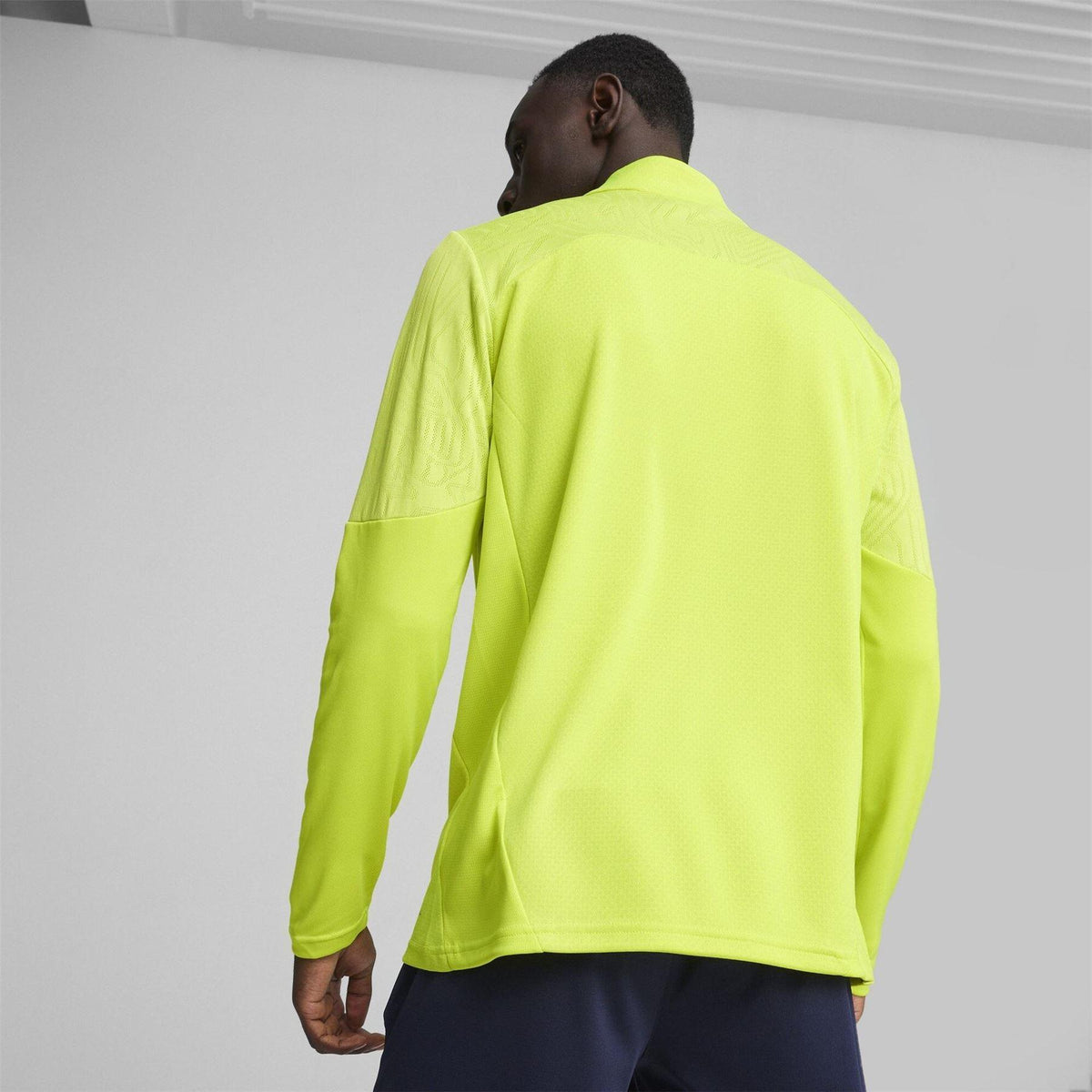 Yellow - Pack Shot - Puma Mens TeamFinal Quarter Zip Training Fleece Top