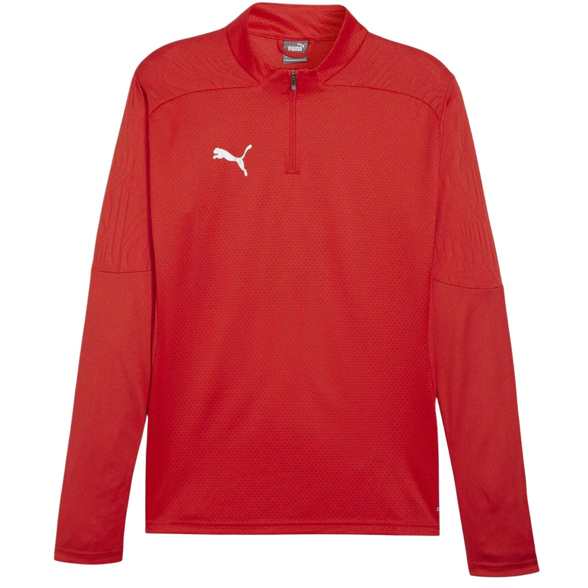 Red - Front - Puma Mens TeamFinal Quarter Zip Training Fleece Top