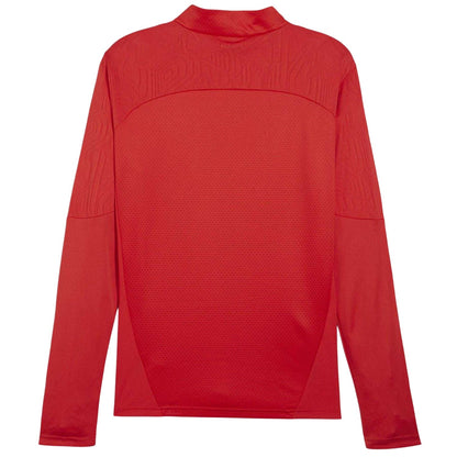 Red - Back - Puma Mens TeamFinal Quarter Zip Training Fleece Top