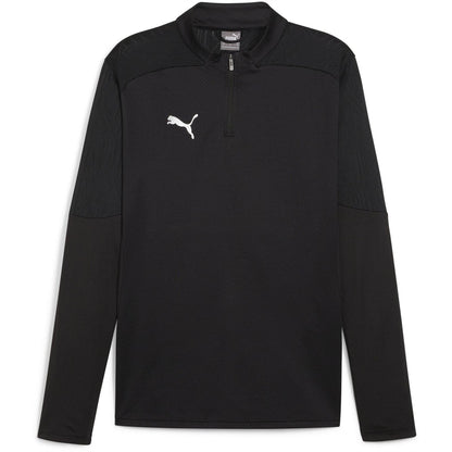 Black - Front - Puma Mens TeamFinal Quarter Zip Training Fleece Top