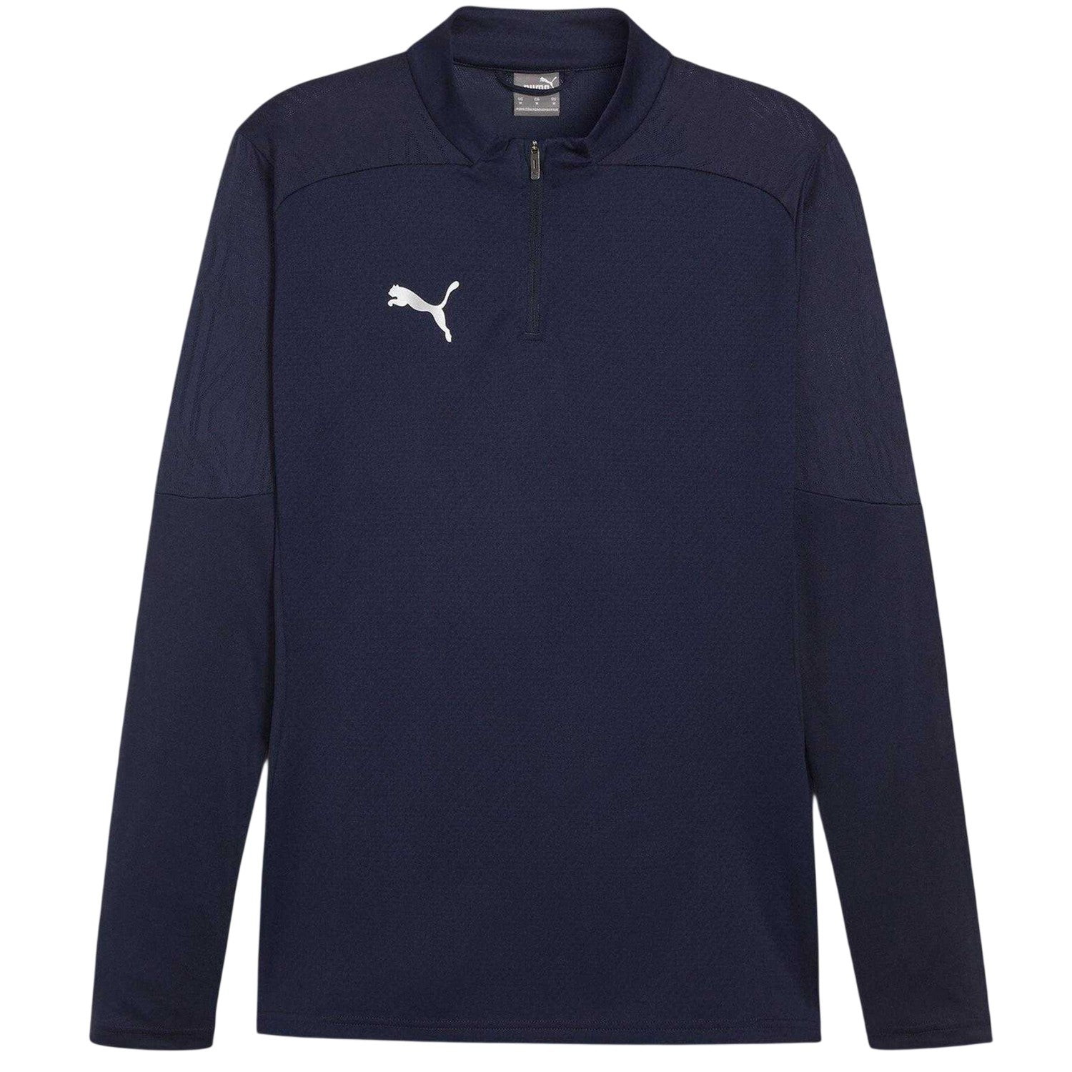 Navy - Front - Puma Mens TeamFinal Quarter Zip Training Fleece Top