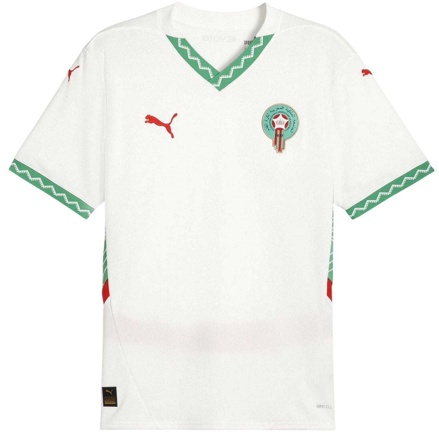 White-Green - Front - Morocco FRMF Mens Puma Away Shirt