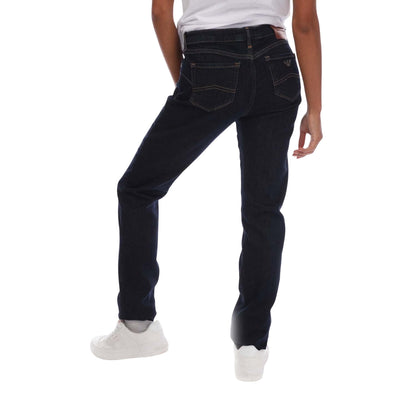 Denim - Back - Emporio Armani Womens-Ladies J23 Skinny Jeans