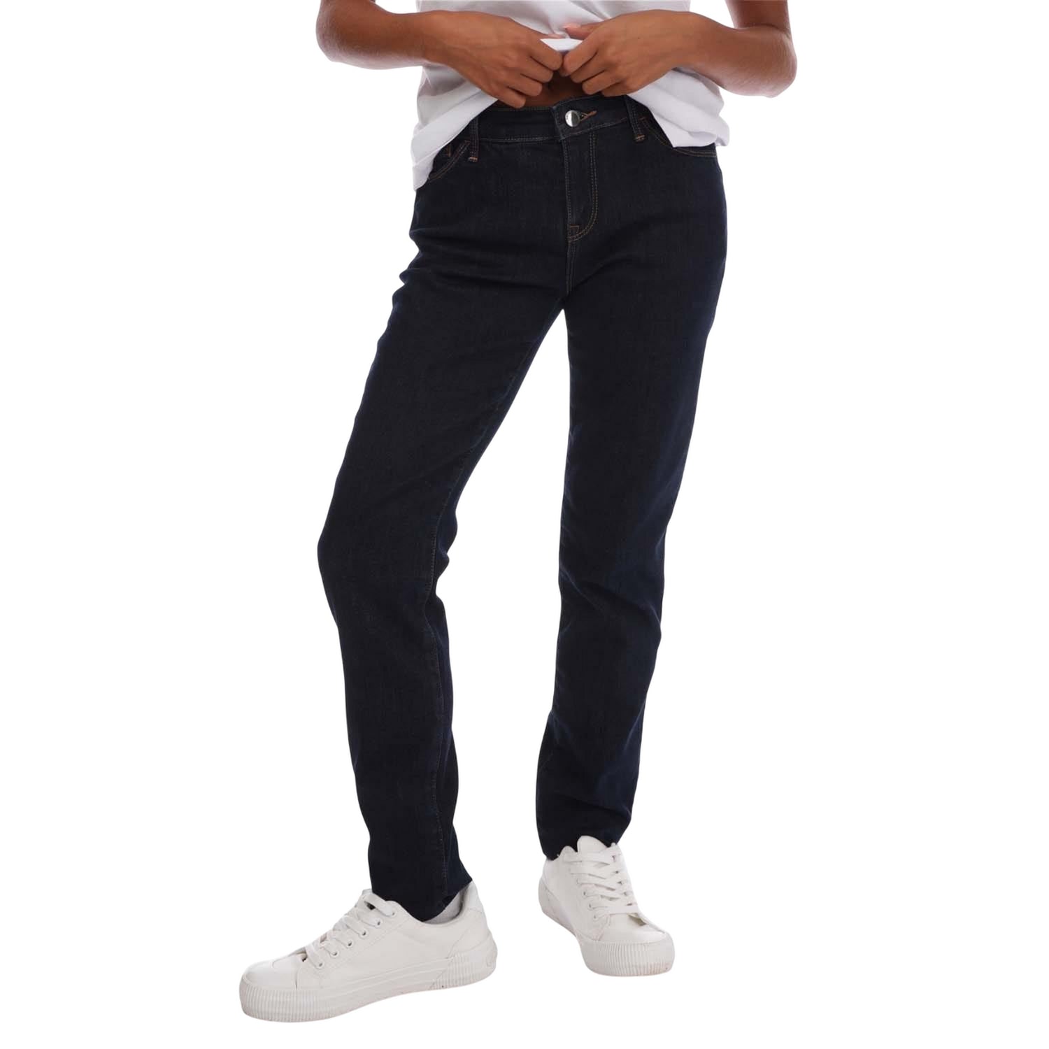 Denim - Side - Emporio Armani Womens-Ladies J23 Skinny Jeans