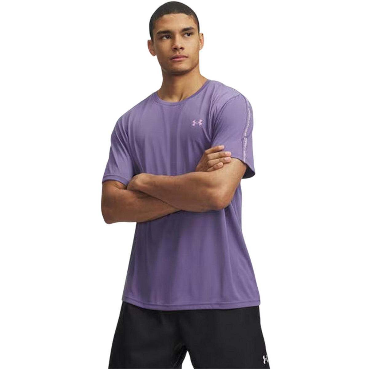 Purple - Front - Under Armour Mens Tech 2.0 Logo T-Shirt