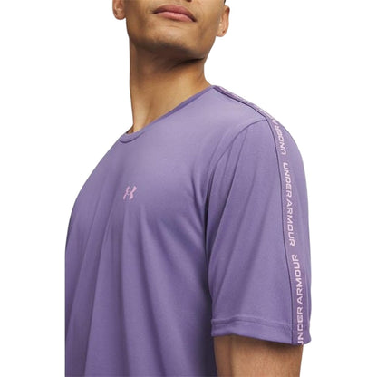 Purple - Side - Under Armour Mens Tech 2.0 Logo T-Shirt