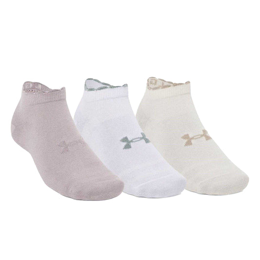 Grey - Front - Under Armour Unisex Adult Trainer Socks (Pack of 3)