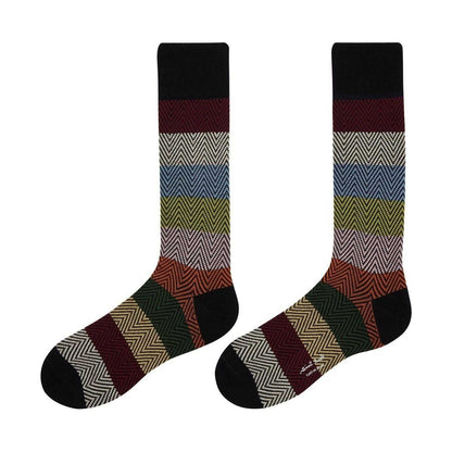 Multicoloured Print - Back - Paul Smith Mens Crew Socks (Pack of 3)