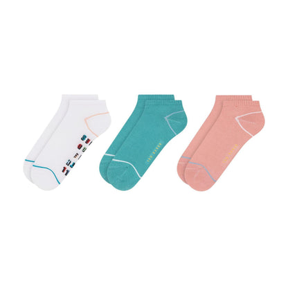 White - Front - Ted Baker Womens-Ladies Bamboo Trainer Socks (Pack of 3)
