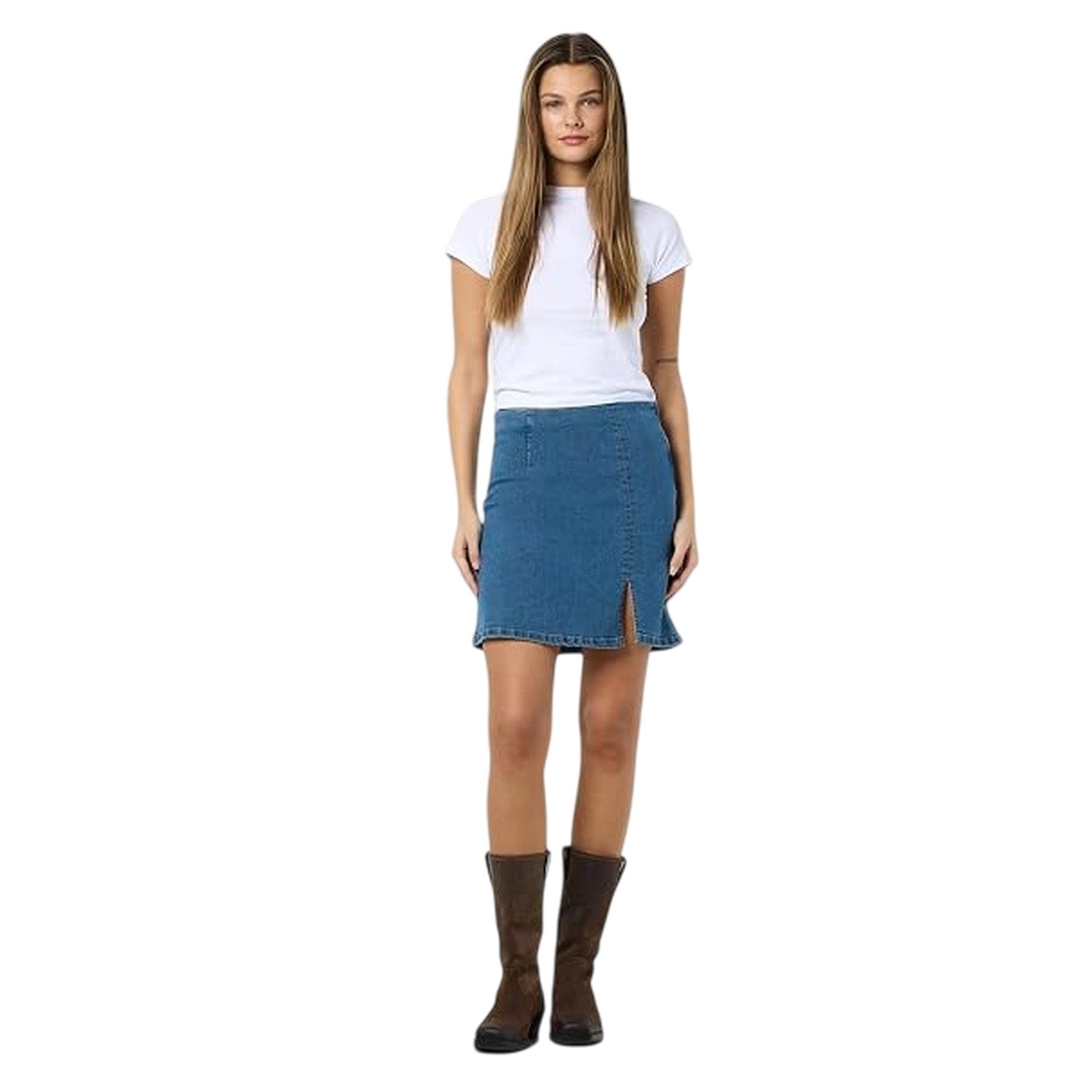 Denim Blue - Lifestyle - Noisy May Womens-Ladies Denim Mini Skirt