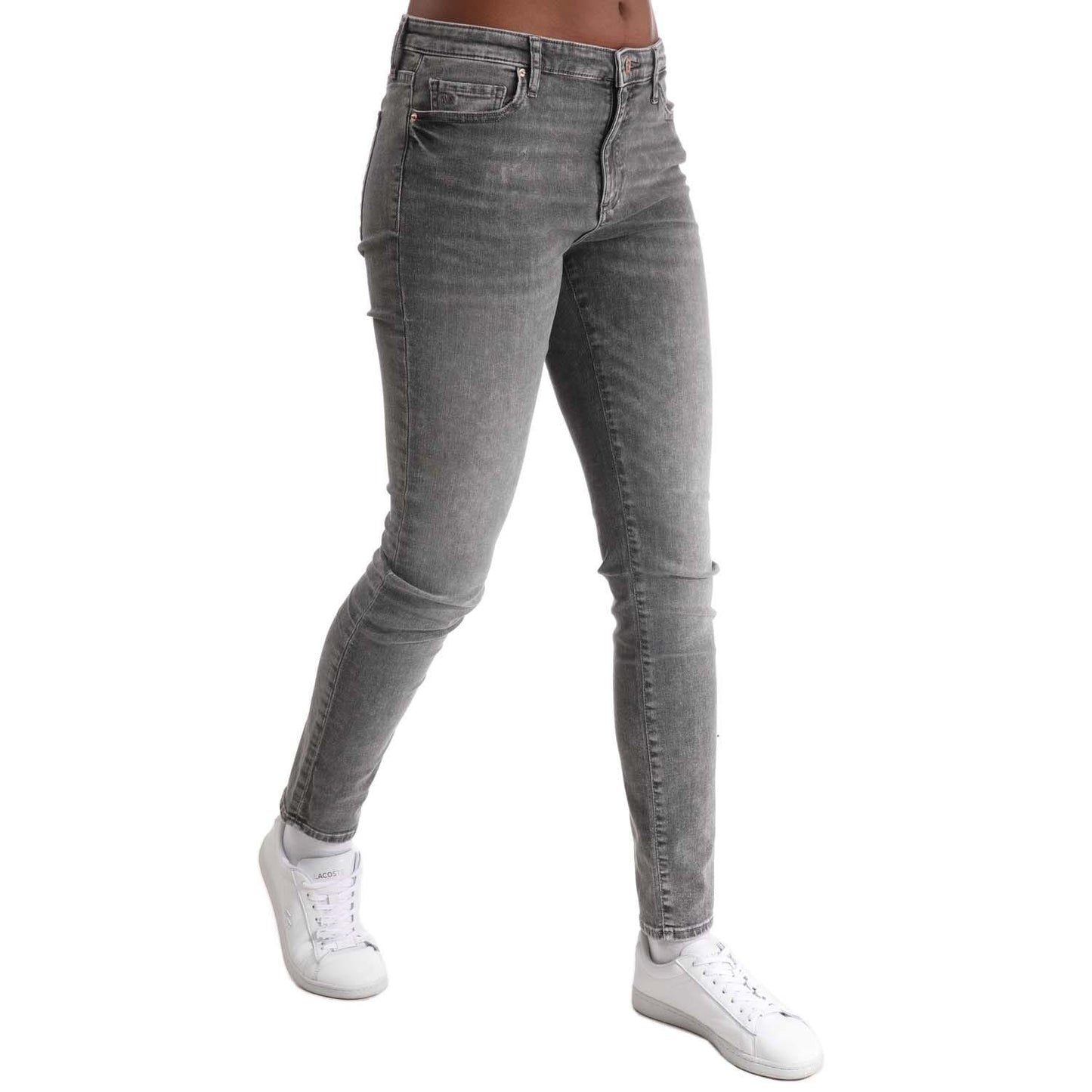 Grey - Front - Armani Exchange Womens-Ladies J01 Skinny Jeans
