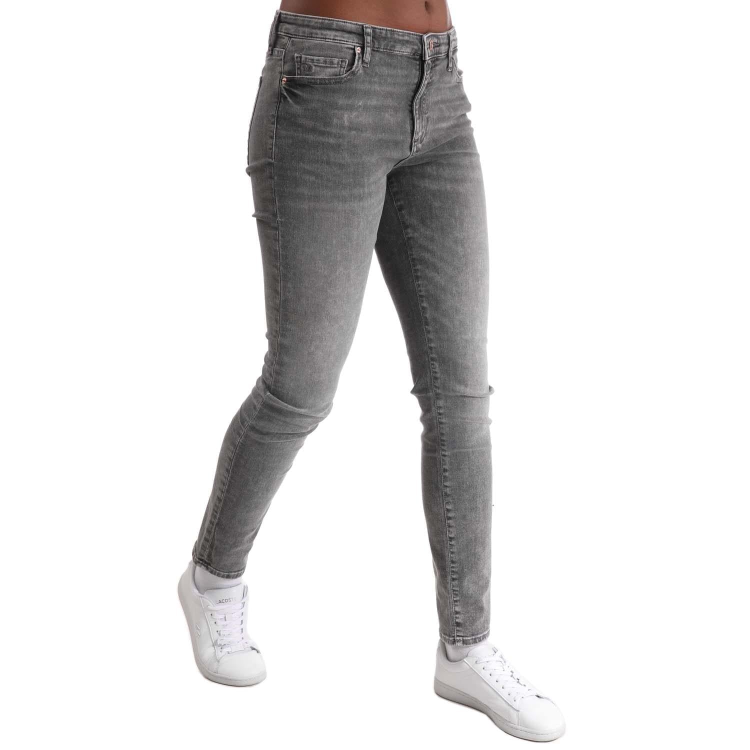 Grey - Front - Armani Exchange Womens-Ladies J01 Skinny Jeans