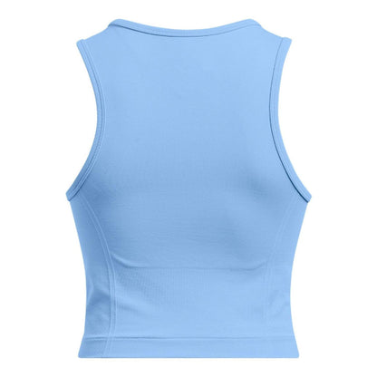 Blue - Back - Under Armour Womens-Ladies Seamless Tank Top