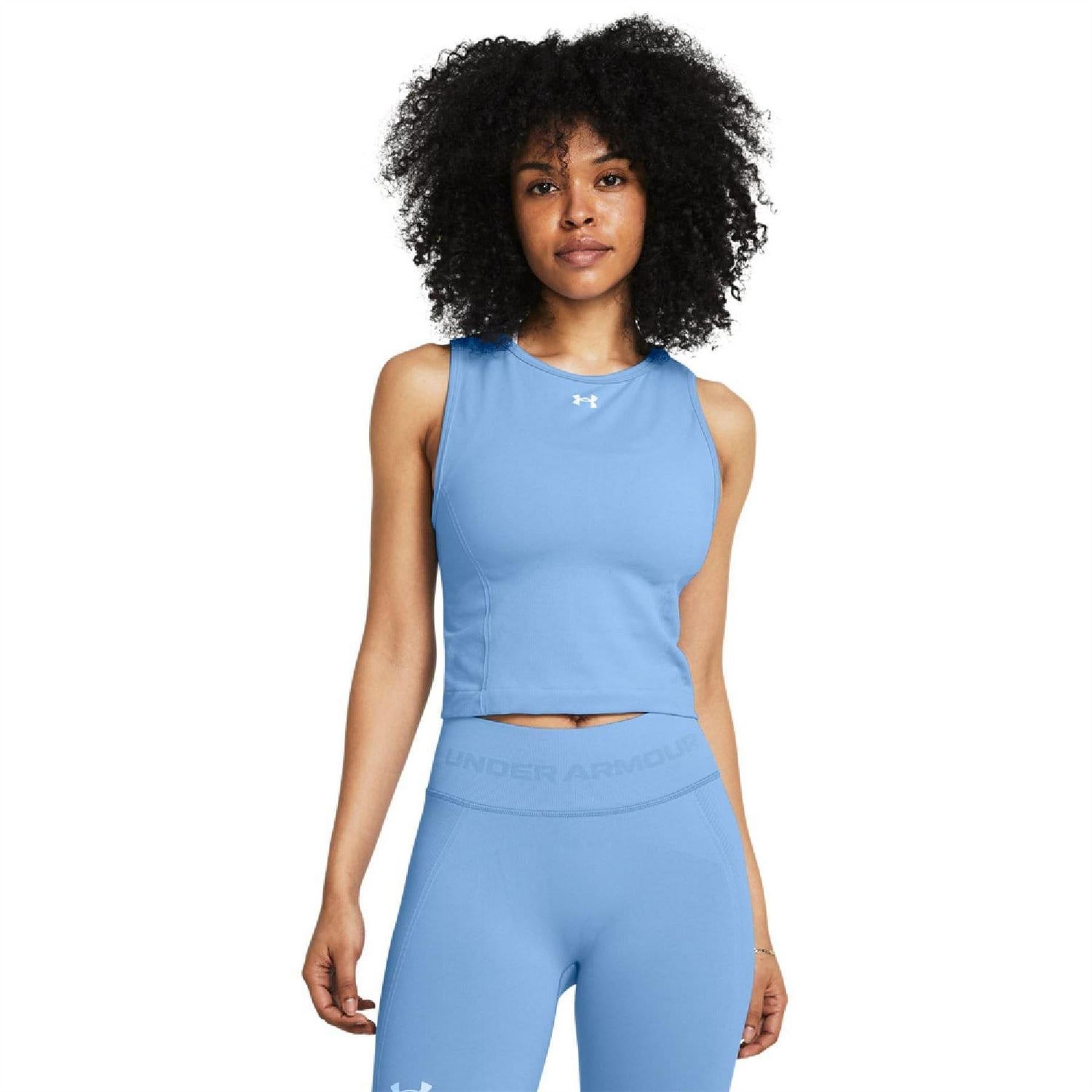 Blue - Lifestyle - Under Armour Womens-Ladies Seamless Tank Top
