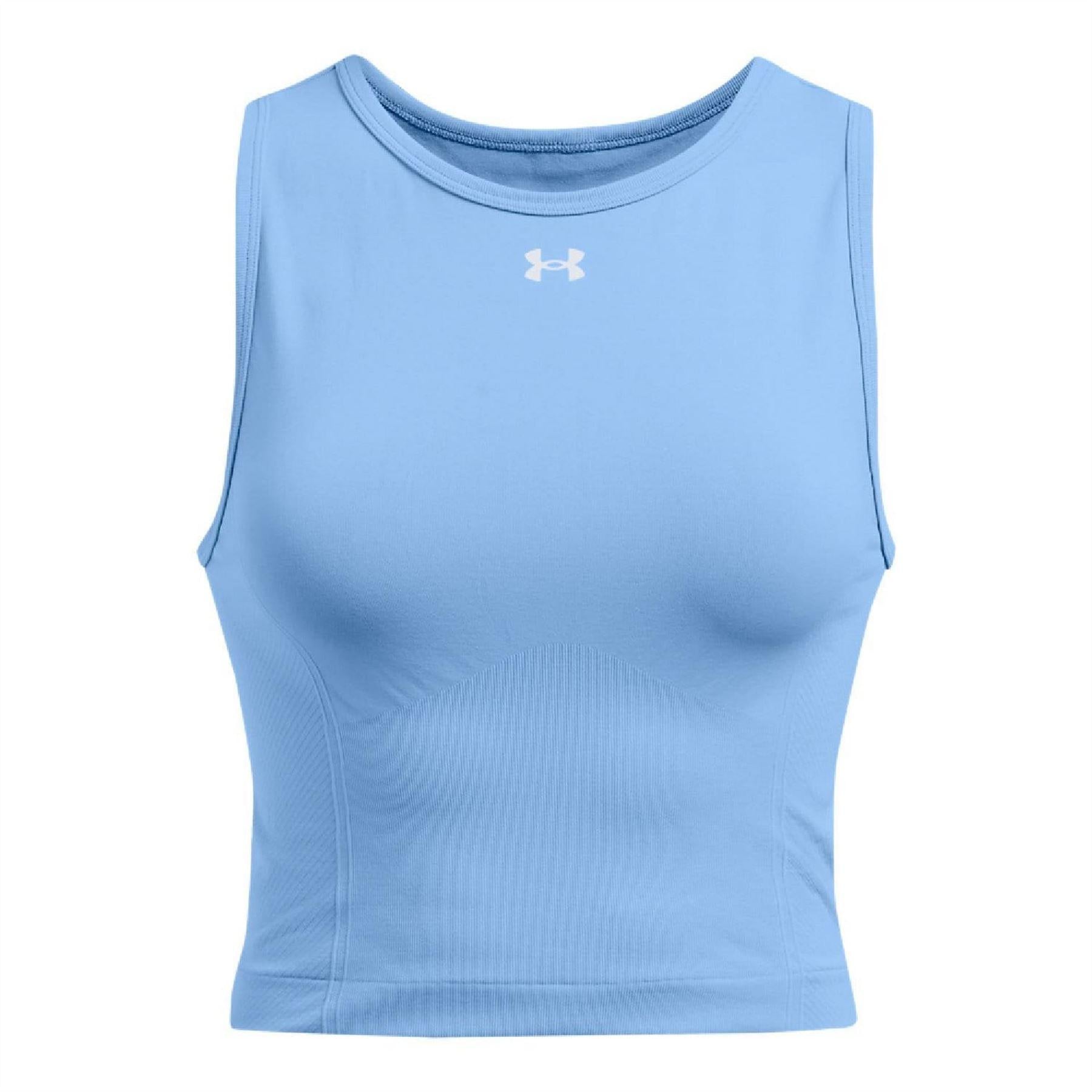 Blue - Front - Under Armour Womens-Ladies Seamless Tank Top