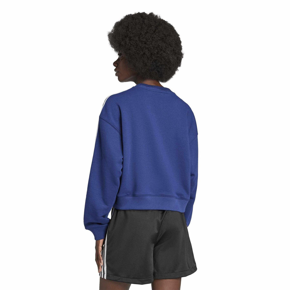Dark Blue - Back - Adidas Womens-Ladies 3 Stripes Sweatshirt