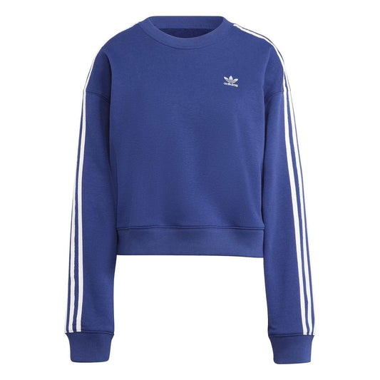 Dark Blue - Front - Adidas Womens-Ladies 3 Stripes Sweatshirt