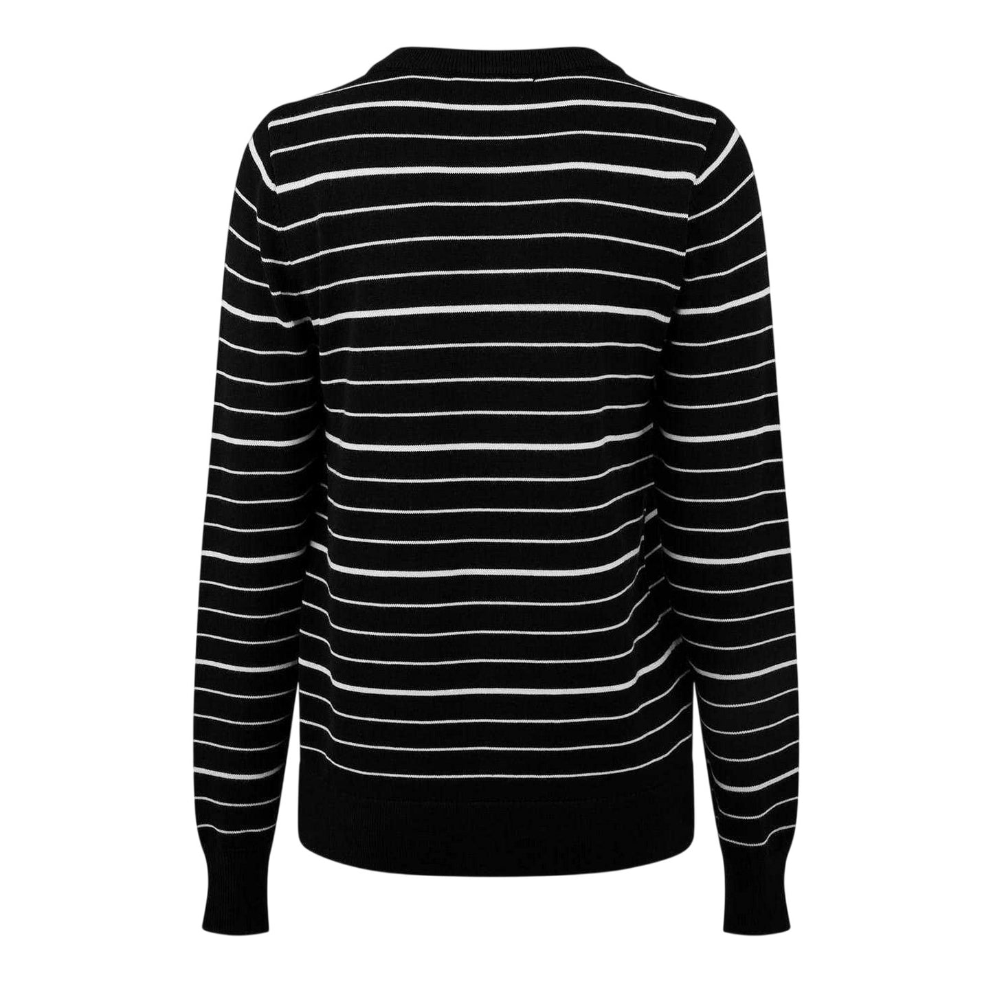 Black-White - Back - Biba Womens-Ladies Heritage Striped Knitted Jumper