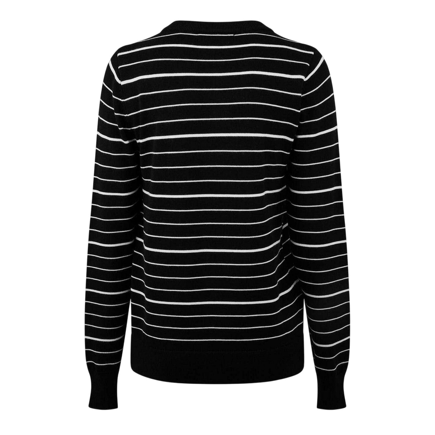 Black-White - Back - Biba Womens-Ladies Heritage Striped Knitted Jumper