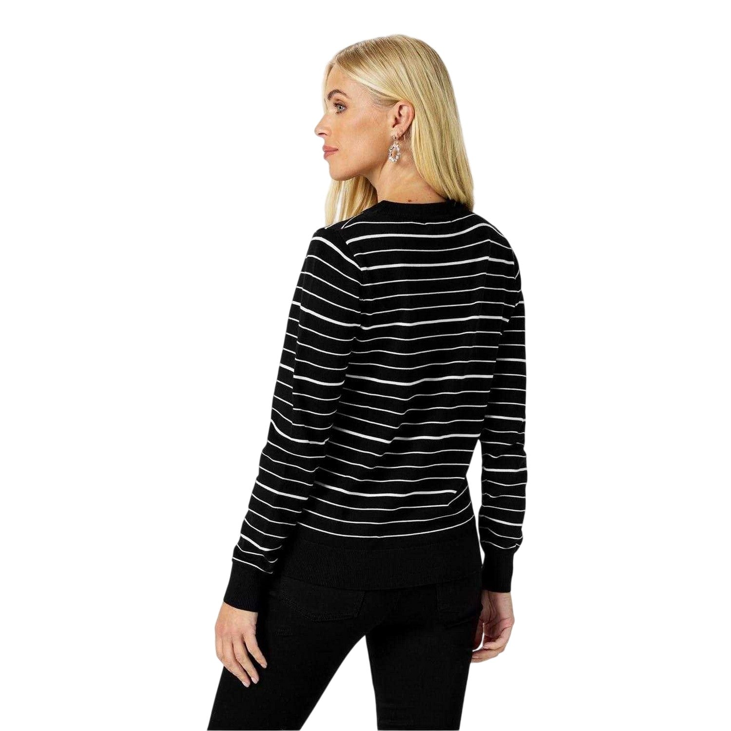 Black-White - Lifestyle - Biba Womens-Ladies Heritage Striped Knitted Jumper