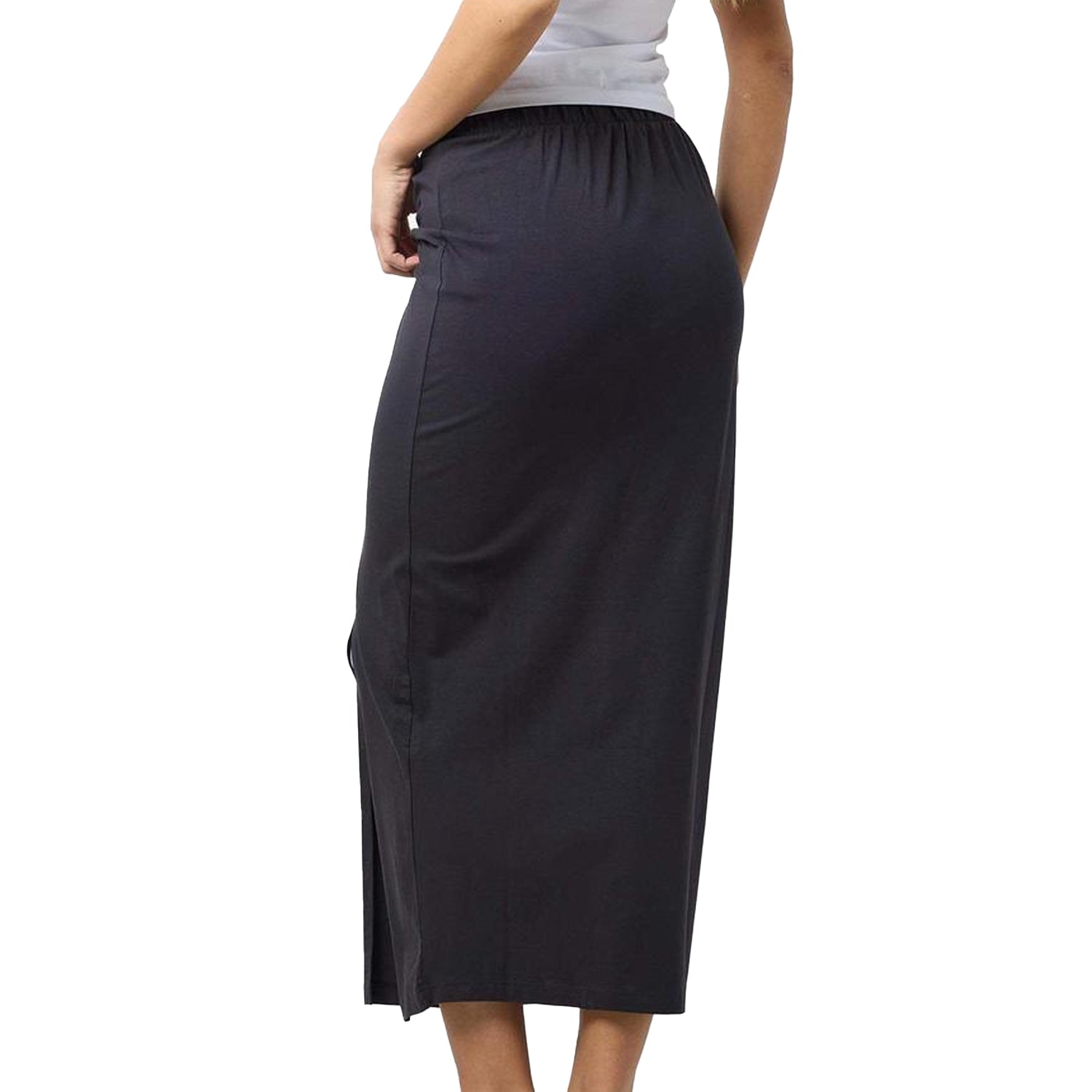 Obsidian Black - Back - Noisy May Womens-Ladies Knotted Regular Maxi Skirt