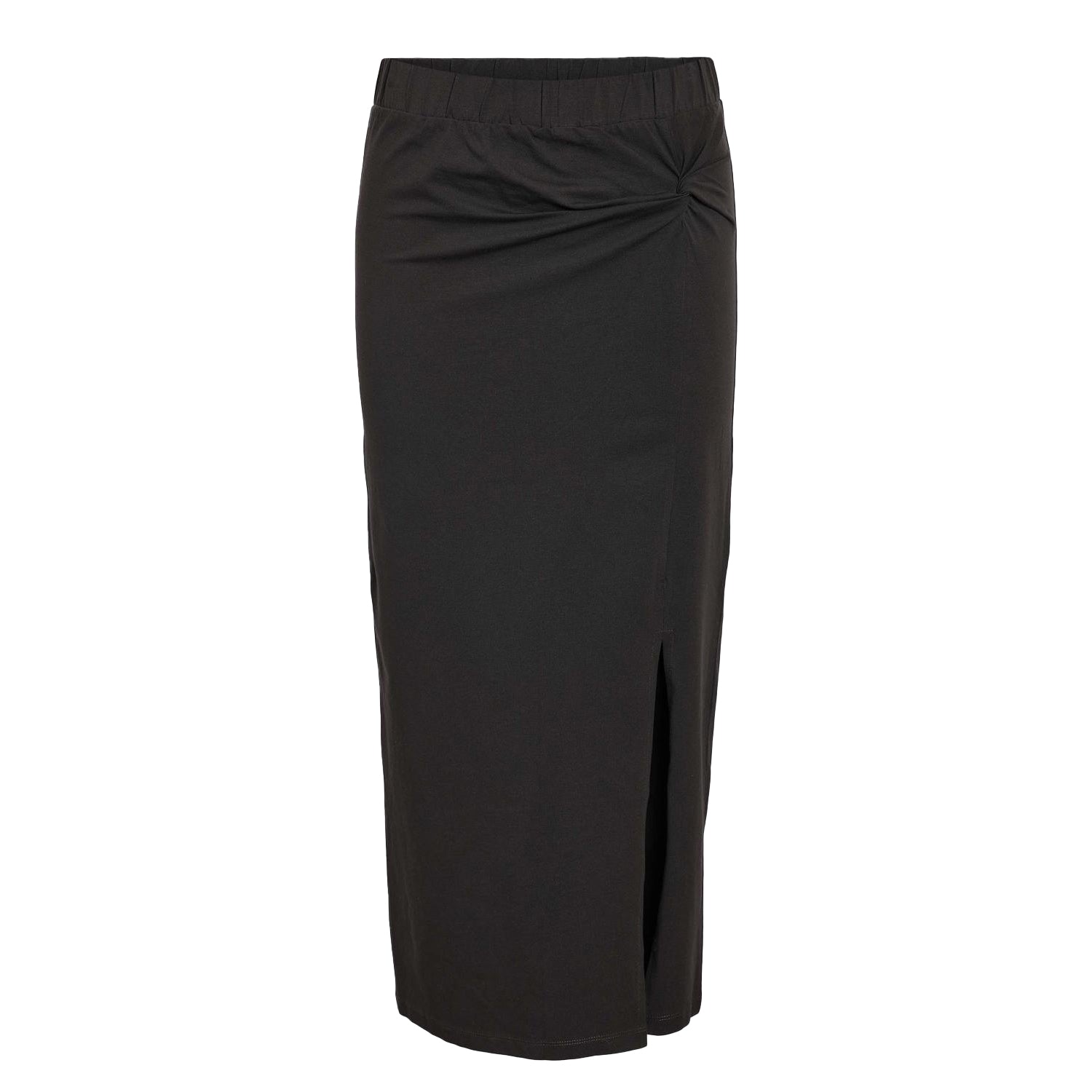 Obsidian Black - Front - Noisy May Womens-Ladies Knotted Regular Maxi Skirt