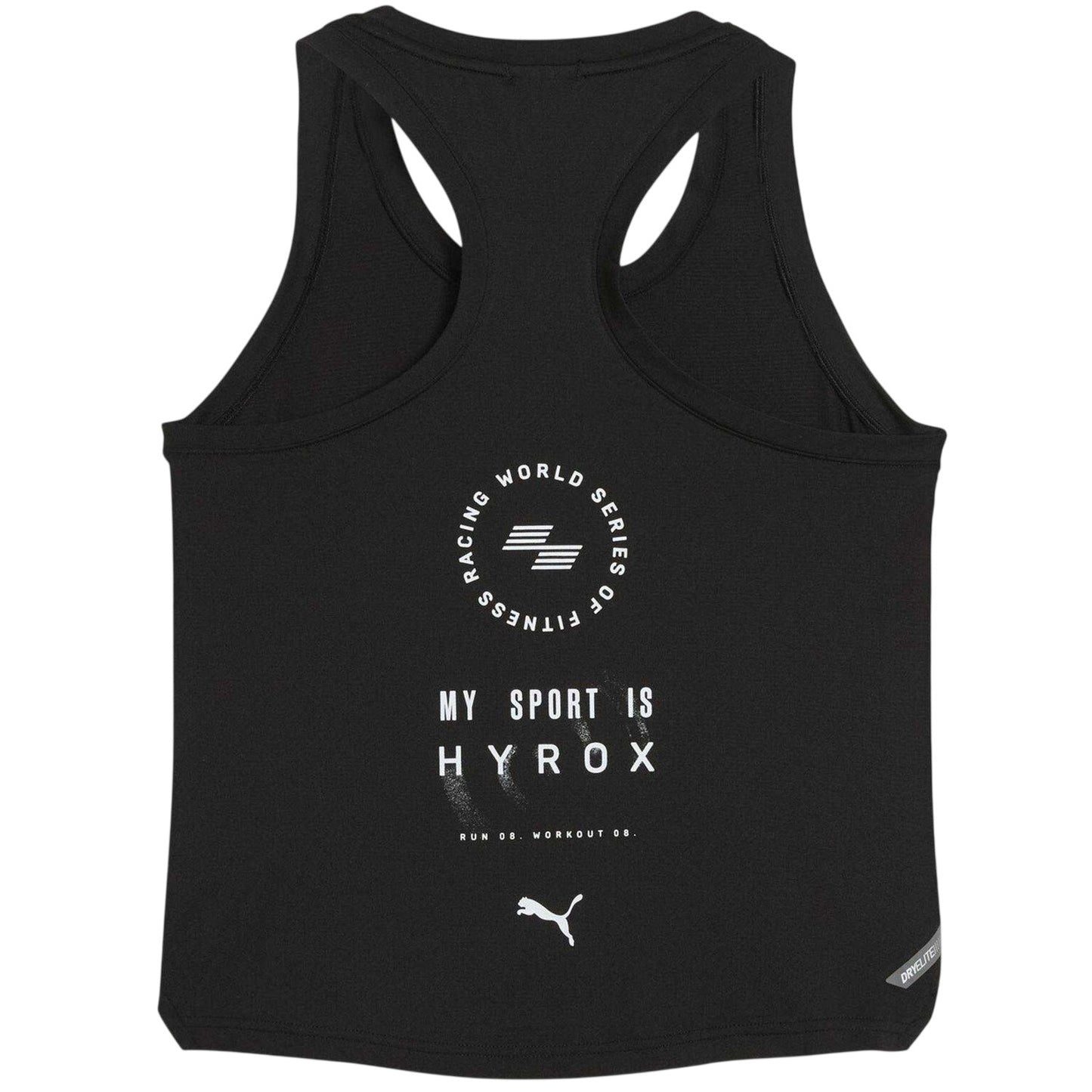 Black - Back - Puma Womens-Ladies Hyrox DryElite Tank Top