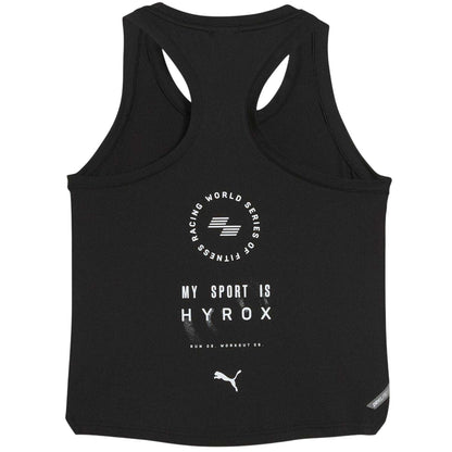 Black - Back - Puma Womens-Ladies Hyrox DryElite Tank Top