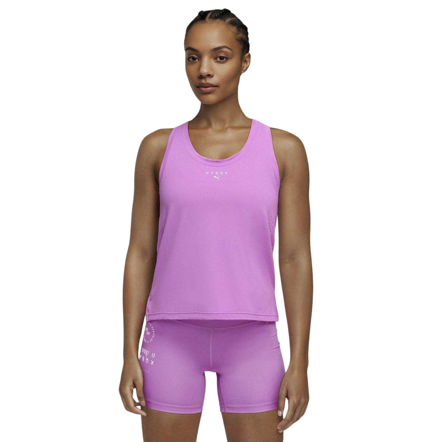 Orchid - Side - Puma Womens-Ladies Hyrox DryElite Tank Top