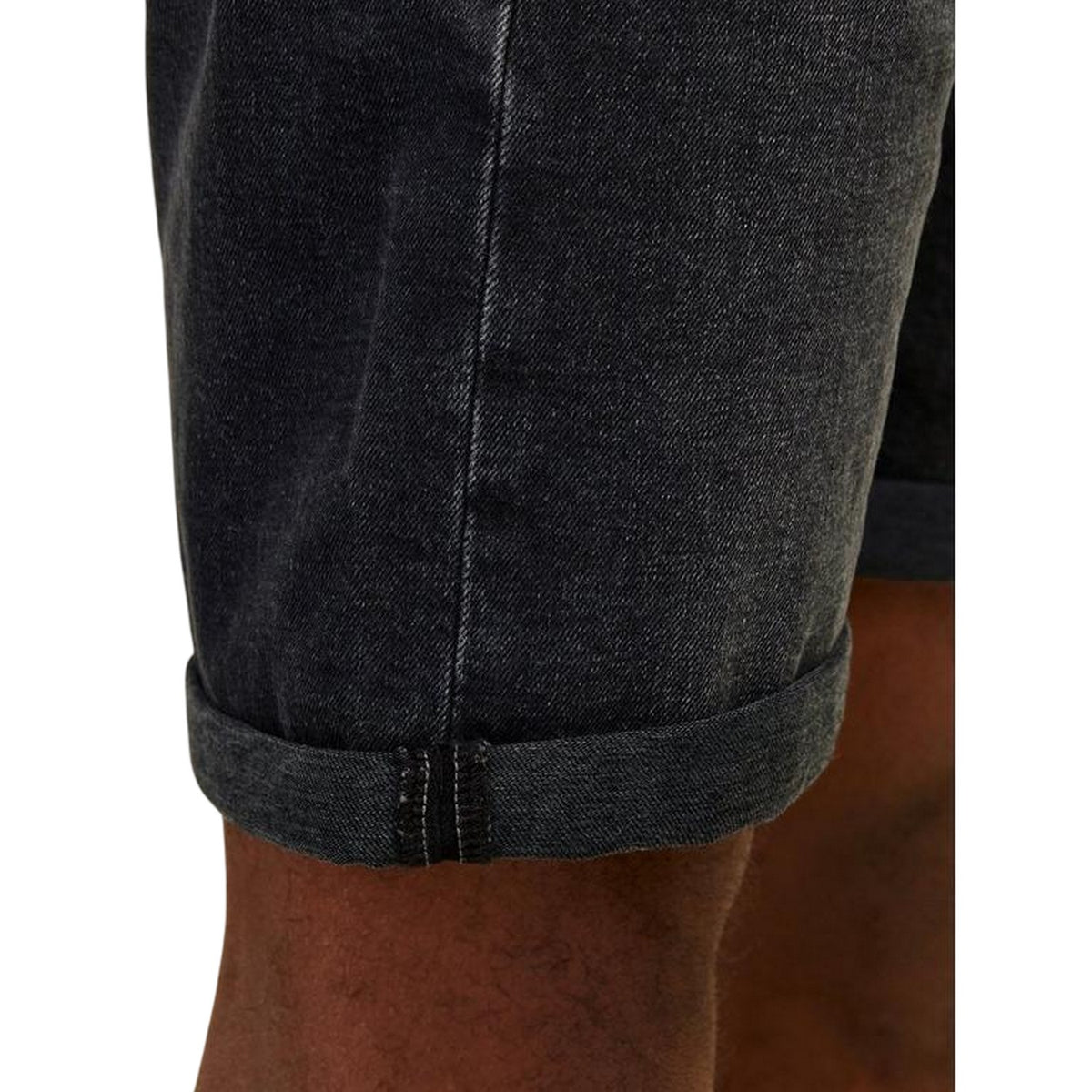 Black Denim - Side - Jack And Jones Mens Denim Regular Shorts