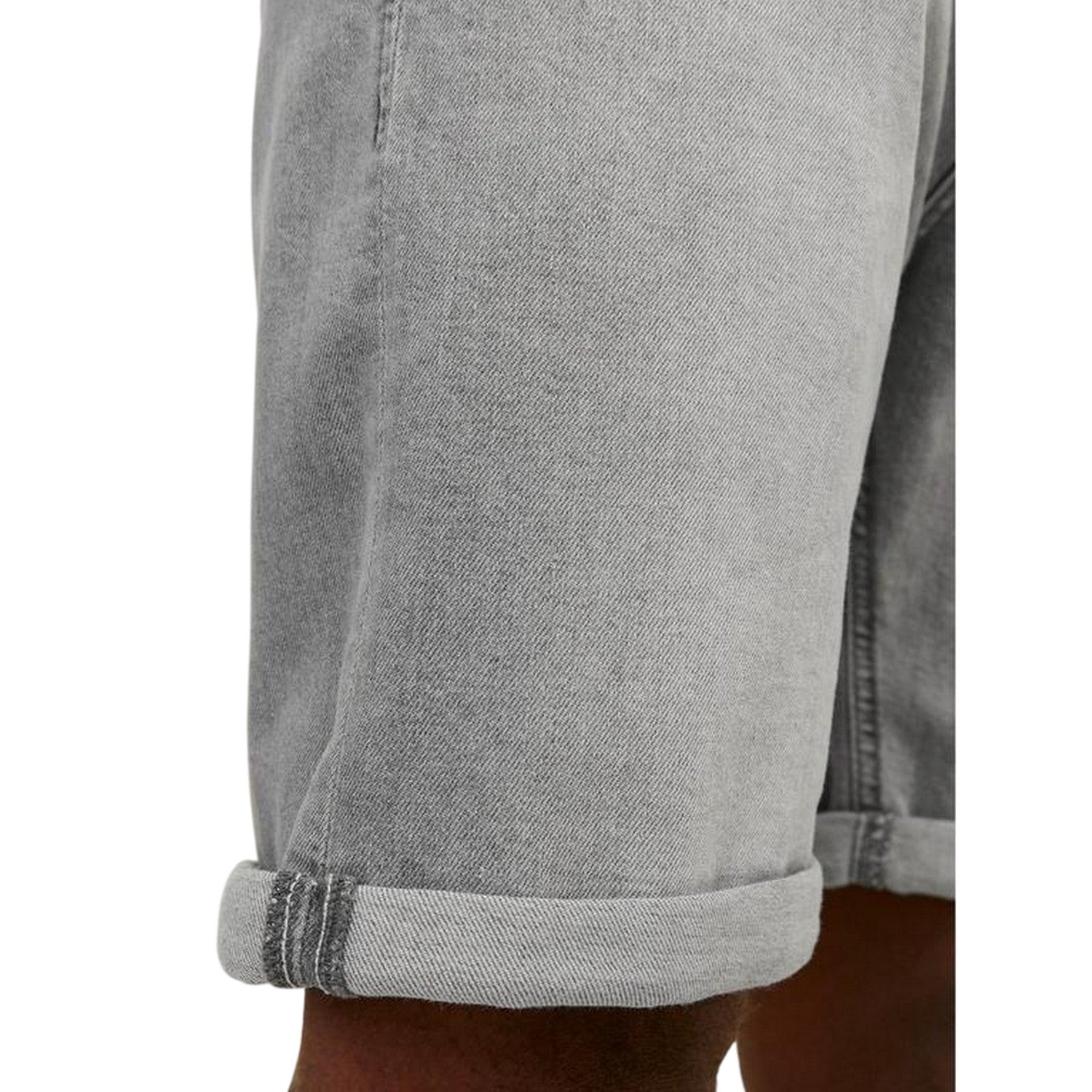 Grey Denim - Side - Jack And Jones Mens Denim Regular Shorts