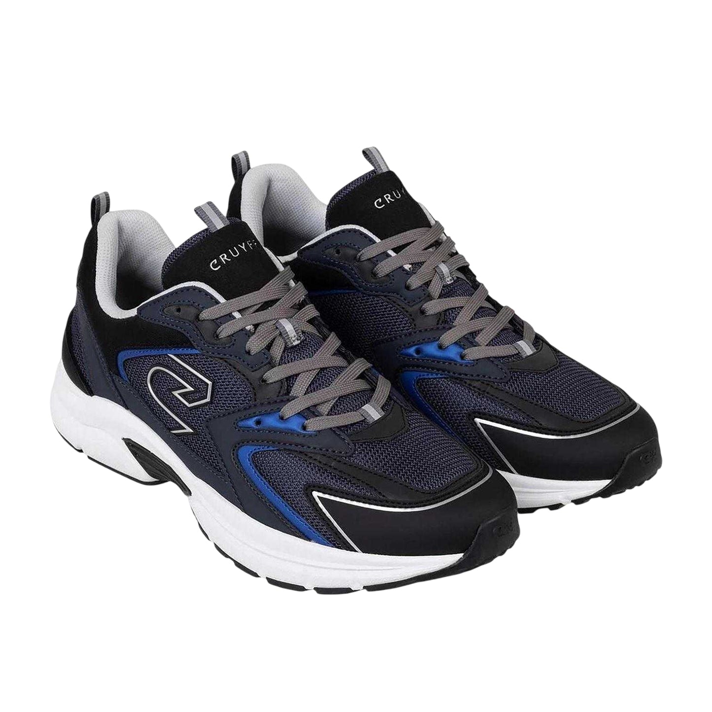 Navy - Back - Cruyff Mens Scorpius Leather Athletic Trainers