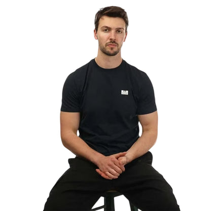 Navy - Side - Weekend Offender Mens Bridgetown Cotton Regular T-Shirt