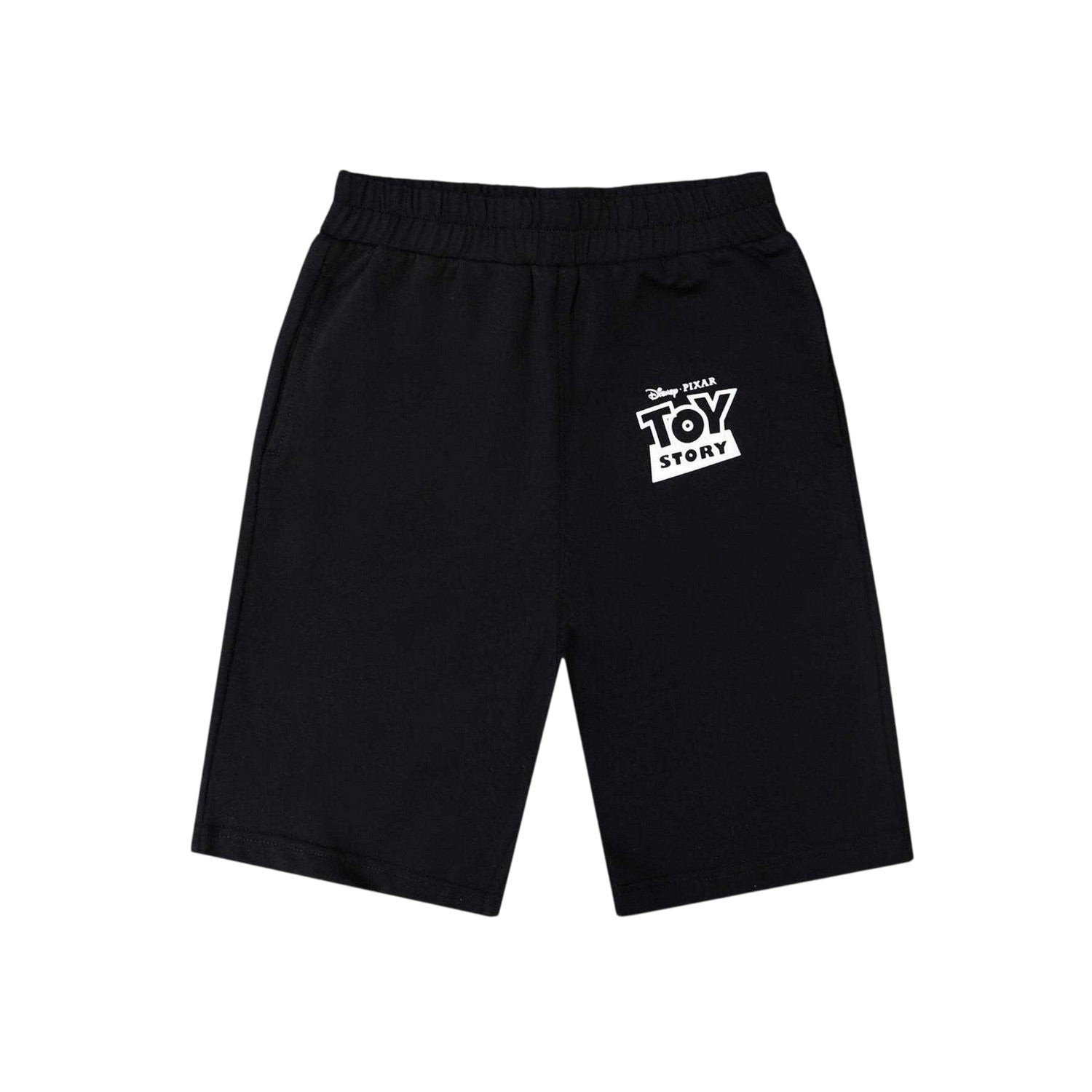 Grey-Black - Back - Toy Story Childrens-Kids Buzz Lightyear & Woody T-Shirt & Shorts Set