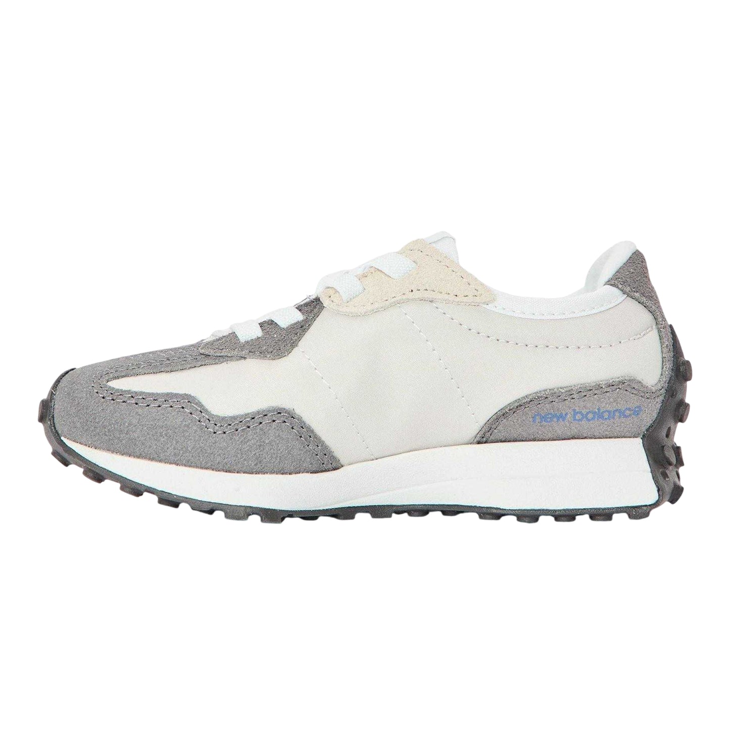 Grey-Blue - Back - New Balance Childrens-Kids 327 Suede Lightweight Trainers
