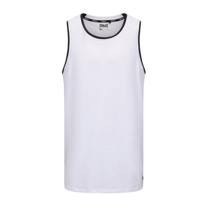 White-Black - Front - Everlast Unisex Adult Crew Neck Regular Sleeveless Tank Top