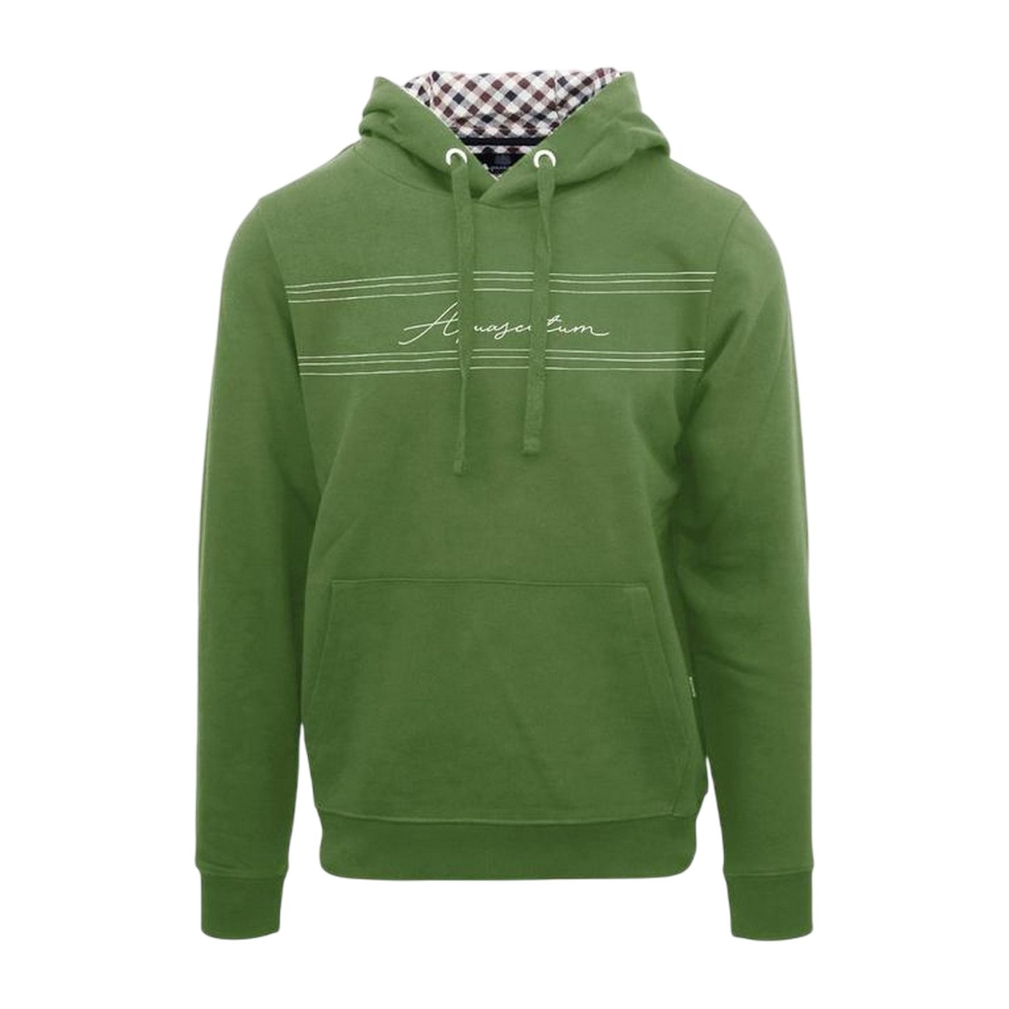 Military Green - Front - Aquascutum Mens Signature Regular Hoodie