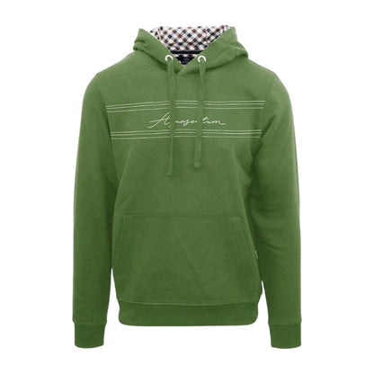 Military Green - Front - Aquascutum Mens Signature Regular Hoodie