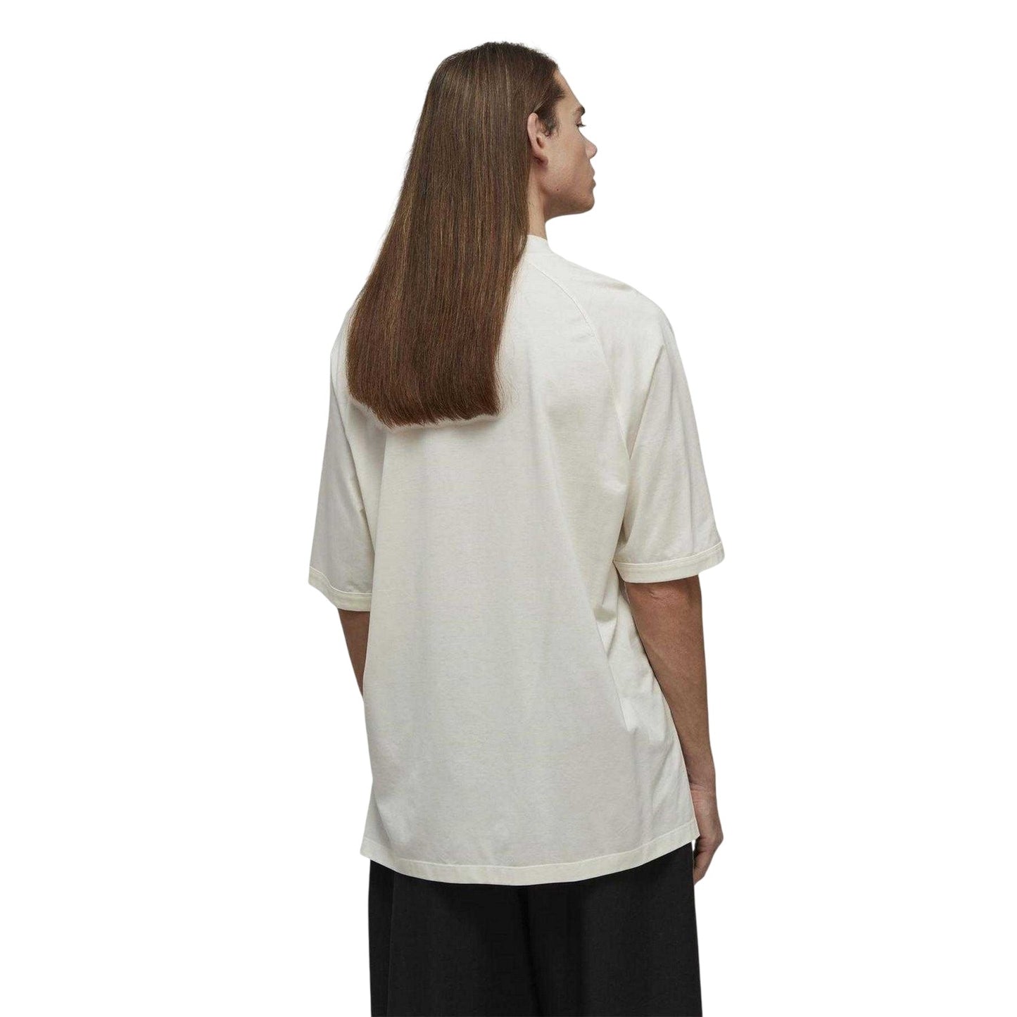 White-Black - Back - Y-3 Mens Adidas T-Shirt