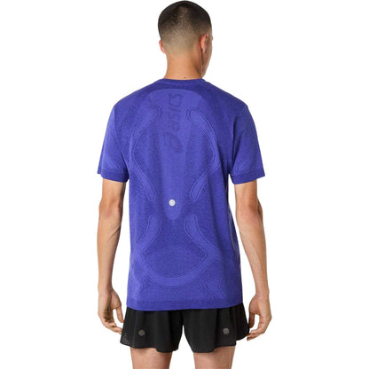 Cobalt - Back - Asics Mens Road Seamless Top