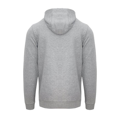 Grey - Back - Aquascutum Mens Emblem Hoodie