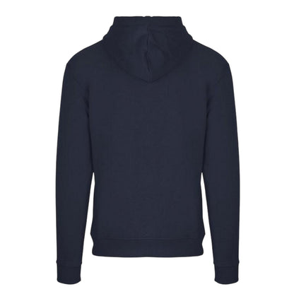 Navy - Back - Aquascutum Mens Emblem Hoodie